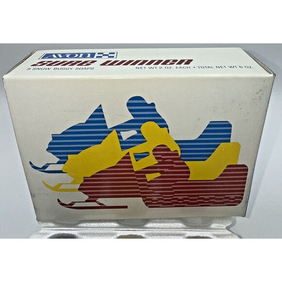 Vintage Avon SURE WINNER 3 Snow Buggy Snowmobile Soaps New Old Stock 1970s - Picture 5 of 10
